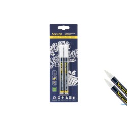 SET 2 PENNARELLI A GESSO LIQUIDO, PUNTA FINE 1-2 MM, COLORE BIANCO IN BLISTER   BL-SMA100-V2-WHI