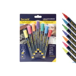 SET 7 PENNARELLI A GESSO LIQUIDO, PUNTA FINE 1-2 MM, COLORI ASSORTITI BL-SMA100-V7-AS