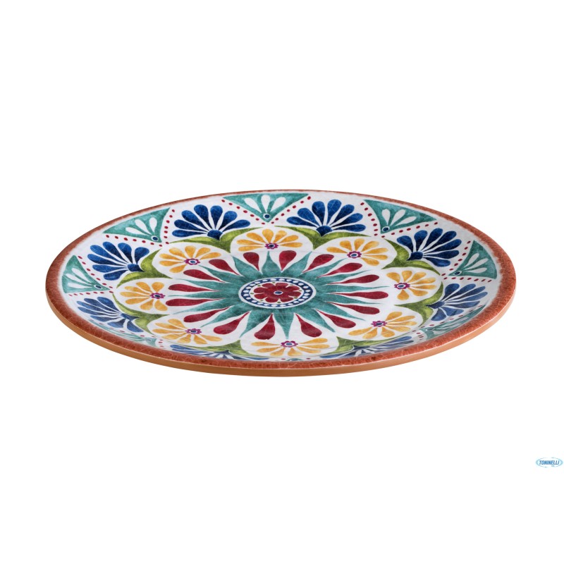 ARABESQUE-PIATTO PIANO CM 26,5XH.2 CM MELAMINA DECORATA 84685