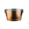 TIN-SPUMANTIERA CM 40 X 28 X H.22 CM METALLO, ZINCATO, PVC ESTERNO ASPETTO RAME