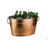 TIN-SPUMANTIERA CM 40 X 28 X H.22 CM METALLO, ZINCATO, PVC ESTERNO ASPETTO RAME