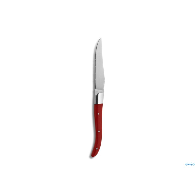 CHULETEROS HQ COLTELLO STEAK LAMA MICROSEGHETTATA ACR MANICO RED 7443
