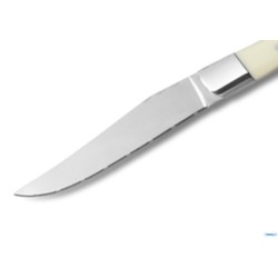 CHULETEROS HQ COLTELLO STEAK MICROSEGHETTATO ACR MANICO WHITE 7442