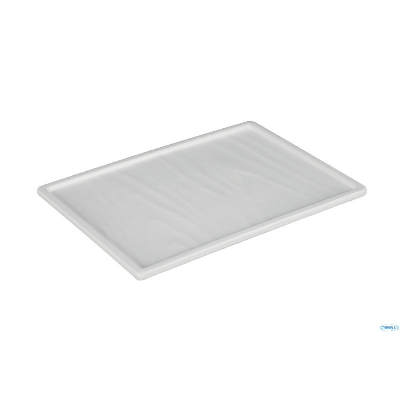 EFAY TAIJI-VASSOIO RETTANGOLARE MELAMINA BIANCA CM 25,4X18,3 H1,7       E412310IV00