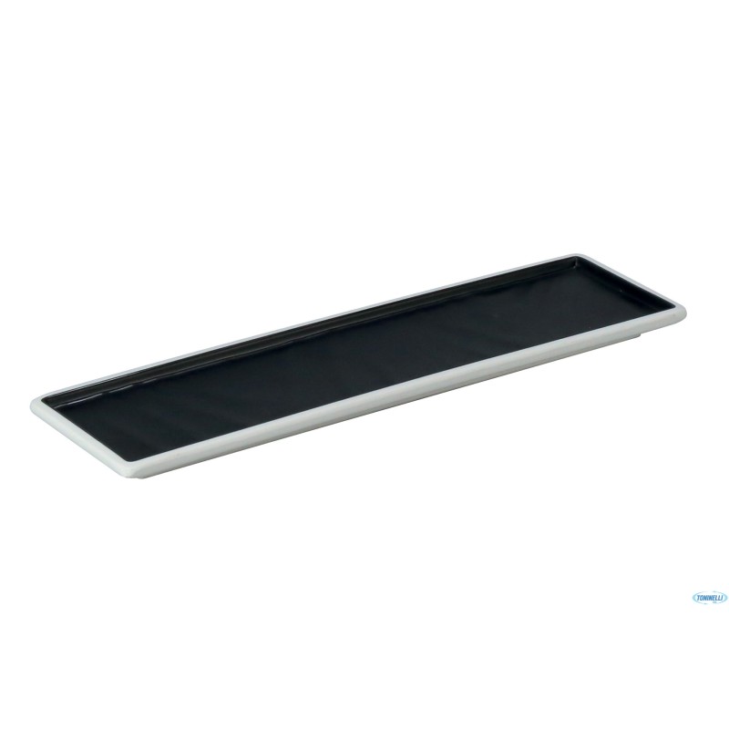 EFAY TAIJI-VASSOIO RETTANGOLARE STRETTO MELAMINA NERA CM 35,5X10,1 H2,1       E412414IVBK