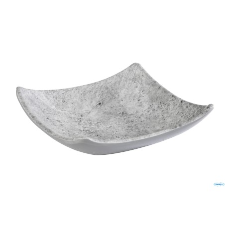 ELEMENT-COPPETTA-CIOTOLA QUADRATA CM 10,5X10,5XH.3 MELAMINA  GRIGIO  ASPETTO CEMENTO 84821