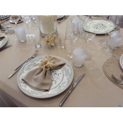 FLORENCE PROVENCE GRIGIO- PIATTO PIANO SOLO FALDA DECORATA DIAMETRO CM 28     ST00011028-FG