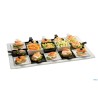 FLYING BUFFET-PIATTO FINGER FOOD CON IMPUGNATURA CM 9,5X9,5XH1,5-3,5 IN MELAMINA NERA 83879