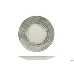 FOCUS GREY-PIATTO PIANO COUPE IN PORCELLANA CM.27