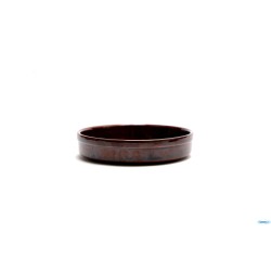 JUSTCOLOR-CREMA CATALANA IN PORCELLANA MARRONE CM.11,8 H.2,7  2412M
