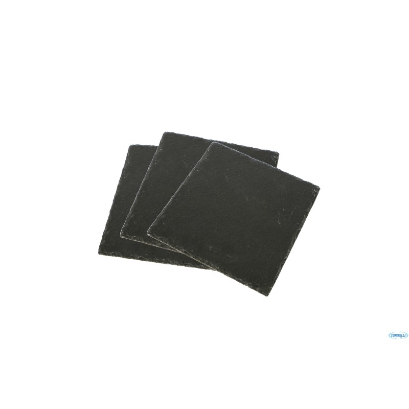JUSTONE-SET 3 PIATTI ARDESIA QUADRATI CM.14X14 CKPL1414B JUSTONE-SET 3 PIATTI ARDESIA QUADRATI CM.14X14 CKPL1414B