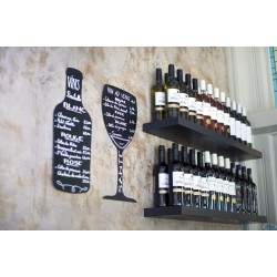 LAVAGNA SILHOUETTE-CALICE 50X23 CON PENNARELLO E ADESIVI A STRAPPO FB-GLASS