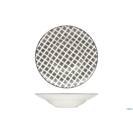 MOSAIK-PIATTO PASTA CM.27,5 DECORO BLACK RH40654-J99F
