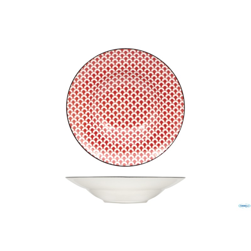 MOSAIK-PIATTO PASTA CM.27,5 DECORO RED RH40654-J63B