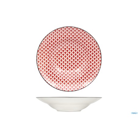 MOSAIK-PIATTO PASTA CM.27,5 DECORO RED RH40654-J63B
