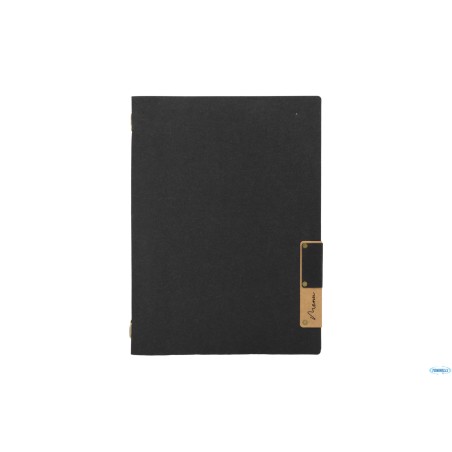 NATURE-PORTAMENU IN FIBRA NATURALE COMPLETAMENTE IMPERMEABILE A4 COLORE NERO CM 24,5X34    MC-NTA4-BL