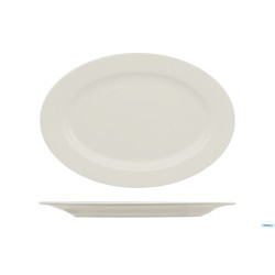 RIPPLE-PIATTO OVALE CM 32 A FALDA- ALLUMINA