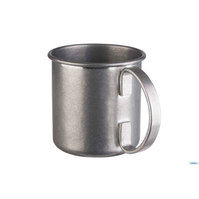 TAZZA BARREL -MOSCOW MULE- 9 CM, H: 9 CM CL 45 ACCIAIO INOSSIDABILE ANTIK-EDELSTAHL-LOOK