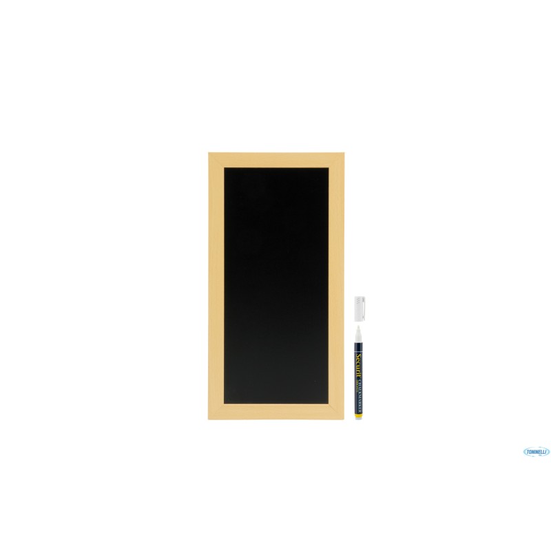 WOODY - LAVAGNA DA PARETE NERA CON CORNICE TEAK CM 20X40 CON 1 PENNARELLO BIANCO A GESSO LIQUIDO INCLUSO WBW-TE-20-40 WOODY - LAVAGNA DA PARETE NERA CON CORNICE TEAK CM 20X40 CON 1 PENNARELLO BIANCO A GESSO LIQUIDO INCLUSO WBW-TE-20-40