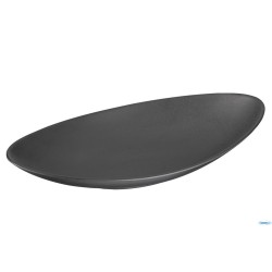 ZEN-COPPA OVALE IN MELAMINA NERA EFFETTO GRES CM.30X17 H.5 83739