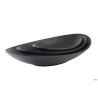 ZEN-COPPA OVALE IN MELAMINA NERA EFFETTO GRES CM.30X17 H.5 83739