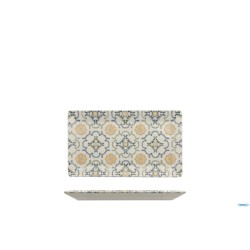 AGADIR KIMI - PIATTO RETTANGOLARE PORCELLANA DECORATO CM 26X15