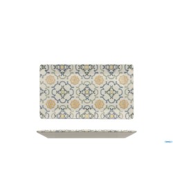 AGADIR KIMI - PIATTO RETTANGOLARE PORCELLANA DECORATO CM 29X17,5