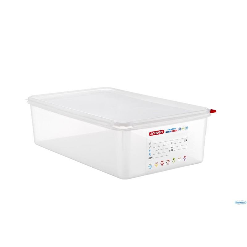 ARAVEN GASTRONORM ERMETICO 1.1 L.21 530X325X150  CON COPERCHIO 3037
