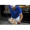 AZZURRA - PALA PINSA FORATA IN ALLUMINIO, RETTANGOLARE CM.40X23 CON MANICO DA CM.60     AM-2340F