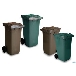 BIDONE RACCOLTA DIFFERENZIATA LT.120 VERDE  1-120-5VES