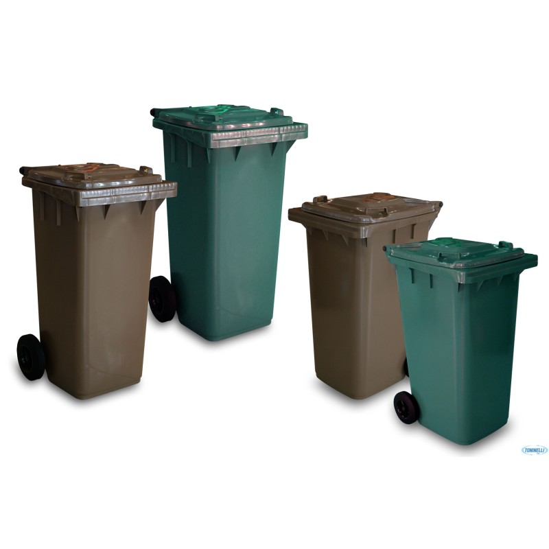 BIDONE RACCOLTA DIFFERENZIATA LT.240 VERDE  1-240-5VES