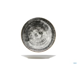 BLACK ROUND-PIATTO PIANO SIVIGLIA DECORATO CM.26