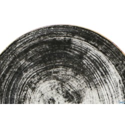 BLACK ROUND-PIATTO PIANO SIVIGLIA DECORATO CM.26