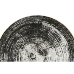 BLACK ROUND-PIATTO PIANO SIVIGLIA DECORATO CM.28