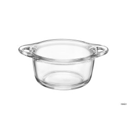 BUFFET CASSERUOLA IN VETRO TEMPERATO A 2 MANICI CL.30 H.5,8 DIAMETRO CM.14 125610MTX121990