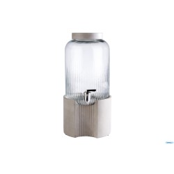 BUFFET-DISPENSER PER BEVANDE CM 22XH.45 LITRI 7 RUBINETTO IN ACCIAIO INOX CONTENITORE IN VETRO 10400