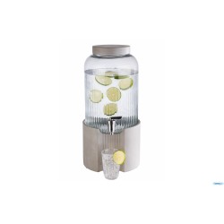 BUFFET-DISPENSER PER BEVANDE CM 22XH.45 LITRI 7 RUBINETTO IN ACCIAIO INOX CONTENITORE IN VETRO 10400