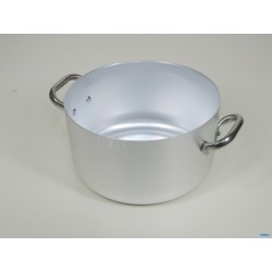 CASSERUOLA ALTA 3 MM  ALLUMINIO 2 MANIGLIE INOX  CM.24 H 13 LT 5,6 SENZA COPERCHIO