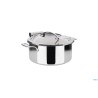 CHAFING DISH-PENTOLA L.8 CON BACCINELLA LT.4  INOX CM.30,5 H.17,5