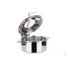 CHAFING DISH-PENTOLA L.8 CON BACCINELLA LT.4  INOX CM.30,5 H.17,5