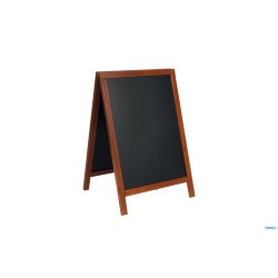 DELUXE - LAVAGNA DA TERRA DOPPIA CORNICE COLOR MOGANO, AREA LAVAGNA CM 47X67 MISURE COMPLESSIVE CM 85X55X54,5   SBD-M-85
