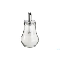 DOSAZUCCHERO VETRO-INOX 250 ML ROTONDO CM 8,4H15,5