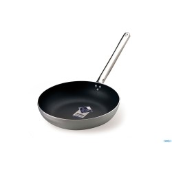 PADELLA ANTIADERENTE SVASATA 3MM  ALTA SALTARE CON MANICO TUBOLARE CM 28 H 7