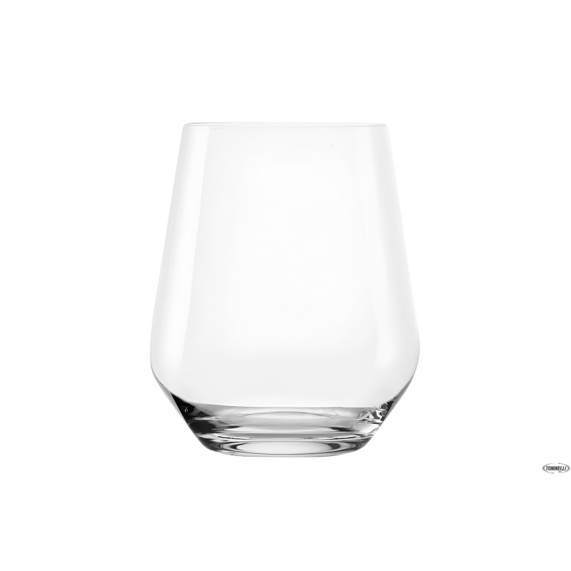 PASSION - BICCHIERE ACQUA CL 37 H.10 IN VETRO CRISTALLINO SUPERIORE SONORO E BORDO TAGLIATO A FREDDO