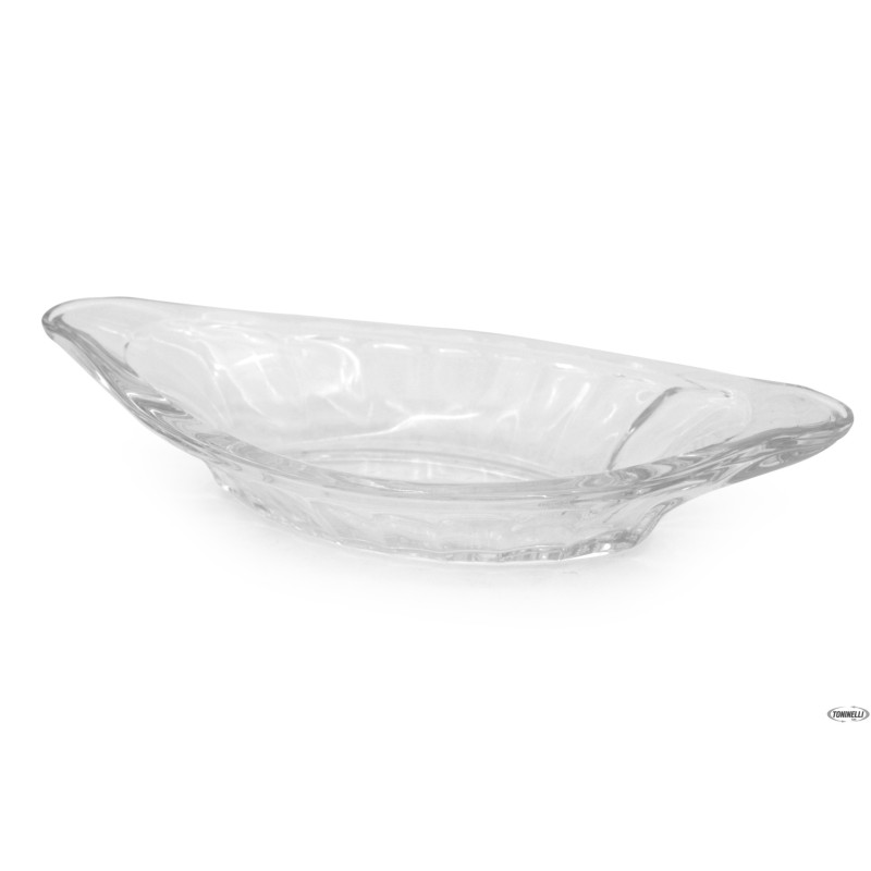 PIATTO VETRO BANANA SPLIT OVALE CM.23 VETRO  1625