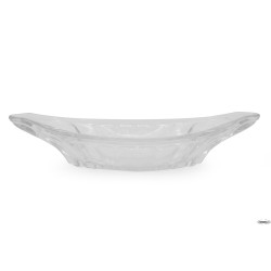 PIATTO VETRO BANANA SPLIT OVALE CM.23 VETRO  1625