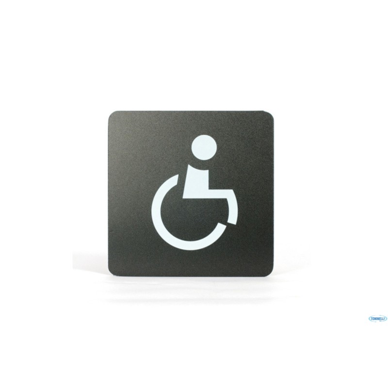 PITTOGRAMMI PVC NERO - DISABILE CM 16X16 PR6-D