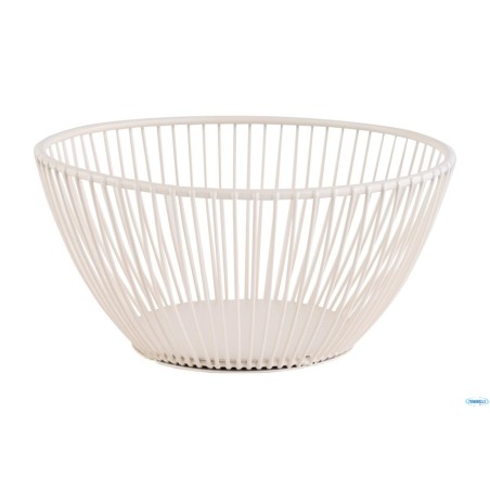 SVART-CESTINO METAL BIANCO CREMA CM.17,5 H.8