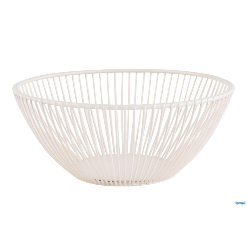 SVART-CESTINO METAL BIANCO CREMA CM.20 H.8
