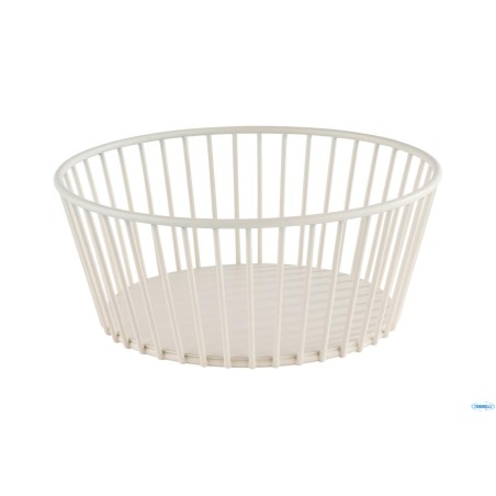 URBAN-CESTINO METALLO TONDO CM.20 H.8,5 BIANCO